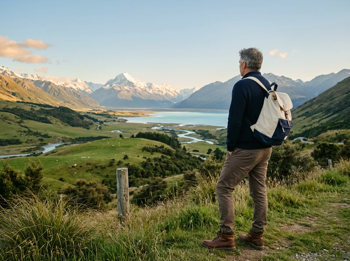 Active man over 50 enjoying New Zealand outdoors